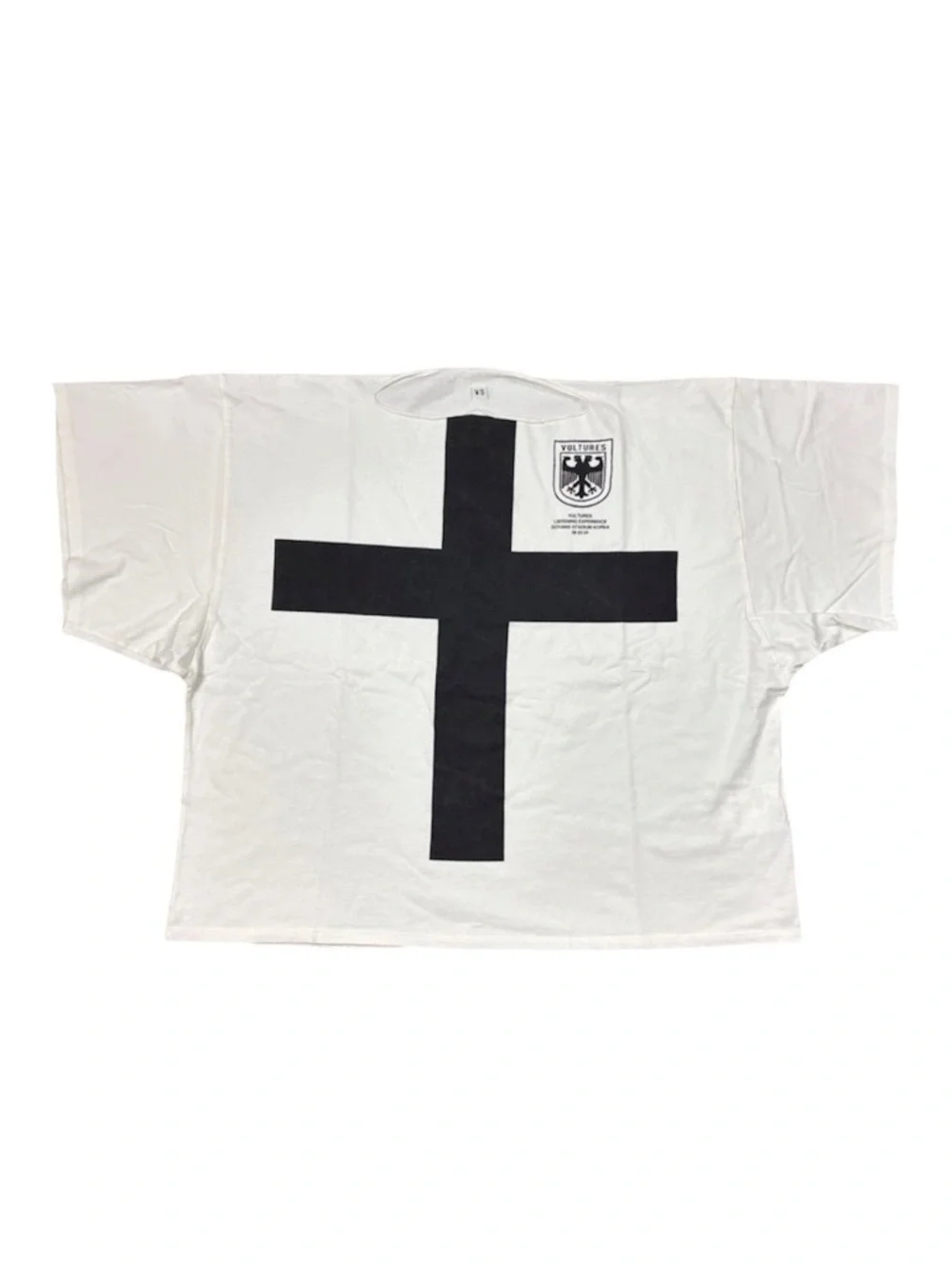 Kanye West Vultures Cross Tee White Boxy Oversized Size L Sealed